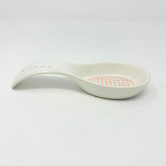 Vtg 80s Himark Peaches N Cream Cow Jug Canister Utensils Spoon Rest Trivet NOS - Picture 13 of 16